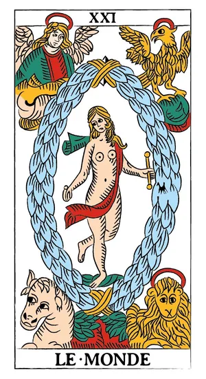 Marseille Tarot card — The World