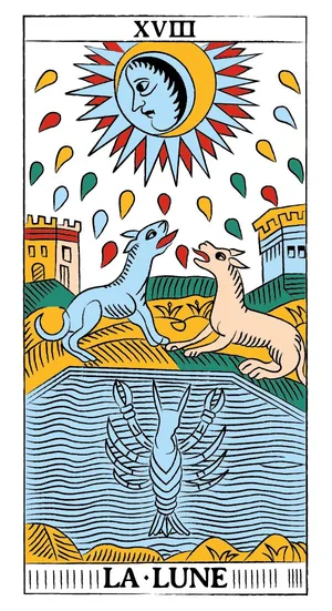 Marseille Tarot card — The Moon